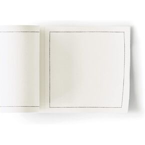 MY DRAP Cotton Cocktail Napkins, 50/Roll, Cream, Square, 4.3x4.3 inch, 100% Cotton, Cloth Napkins, 6 Reuses