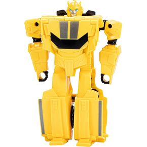 Transformers Toys EarthSpark 1-Step Flip Changer Soundwave 4-Inch Action Figure, Robot Toys for Ages 6 and Up