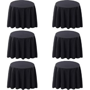 White Tablecloth 60 x 102 Inch - 6 Pack Rectangular Tablecloth, Washable Tablecloth, Rectangular Tablecloth for 6-Foot Table, Wedding, Party, Banquet