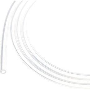 5m(16ft) 1.6mm(1/16") ID x 3.2mm(1/8") OD Silicone Tubing Clear Industrial Plastic Tubing Pure Silicone Hoses for Pump Siphoning Draining Irrigation Brewing