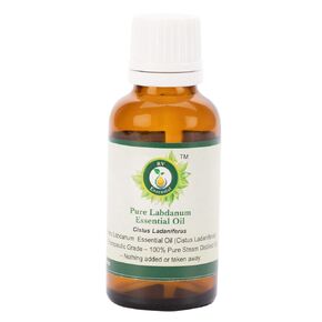 Labdanum Essential Oil | Cistus Ladaniferus | Labdanum Oil | for Aromatherapy | Undiluted | 100% Pure Natural | Steam Distilled | Therapeutic Grade | 30ml | 1.01oz by R V Essential