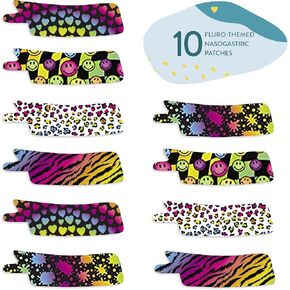 Nasogastric or Oxygen Tube precut Adhesive Tape Fluro Mix x 10 Pack. (Left Side) in Kuwait