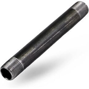 OQCM1112 12" Long Black Steel Nipple Pipe Fitting with 1-1/4" Nominal Size Diameter