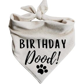 Birthday Dood Dog Bandanna pet Bandana Celebration Party paw-ty (Medium)