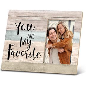 SRADMO Picture Frame Friend Gifts, Bestie Gifts, Soul Mates Gifts, Picture Frame for Boyfriend Girlfriend, Love Gifts for Him Her, You're My Favorite 10x8 inch Wooden Tabletop Picture Photo Frame