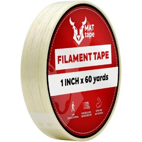 MAT Commodity Grade Fiberglass Reinforced Filament Strapping Tape - 1 in. Wide x 60 yds. (Pack of 36) Filaments Run Lengthwise