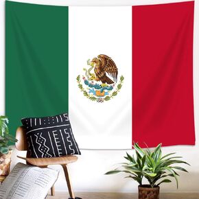 Mexican Flag Tapestry, bandera de mexico Tapestry Wall Hanging for Bedroom, Mexico Tapestries Poster Blanket College Dorm Home Decor 60X40Inches (Flag)