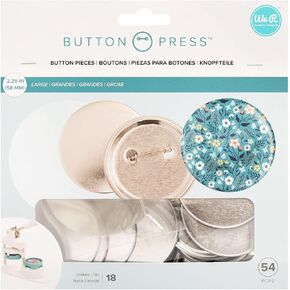 We R Memory Keepers Button Press Refill, Square (31mm) Button Making Kit Buttons Button Maker Mutton Maker Machine Button Maker Kit Mylar Button Shells Pin Backs Inserts Button Pieces