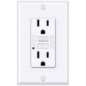 BESTTEN 10 Pack 15 Amp GFCI Outlet, GFI Receptacle Outlet with LED Indicator, Ground Fault Circuit Interrupter, Non-Tamper-Resistant, Wallplate Included, ETL Certified, White