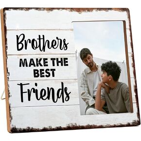Brother Picture Frame Gifts, Me and My Brother Photo Frame, Picture Frames Gift for Sibling Brothers Twins, New Brother Gift for Birthday Christmas, Brothers Make the Best Friends Favors -C20