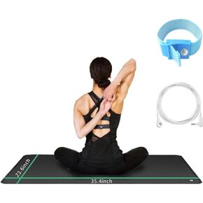grounding Mat for Bed: Conductive Grounding Pad with 15ft Grounding Cord, Universal Grounding Mat for Pain Relief, Inflammation, and Balance; Size: 23.6 x 35.4 Inches, Enhance Sleep Quality and Wellness
