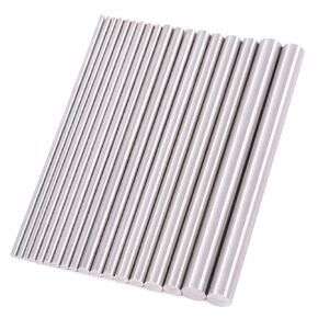 Swpeet 18Pcs 3mm Diameter 100mm Length Stainless Steel Round Rod Lathe Bar Stock, Perfect for Various Shaft, Miniature Axle, Model Plane, Model Ship, Model Cars