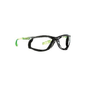 3M Safety Glasses, Solus CCS Series, ANSI Z87, Scotchgard Anti-Fog Coating, Clear Lens, Corded Ear Plug Control System, Removable Foam Gasket, SCCS01SGAF-GRN-F