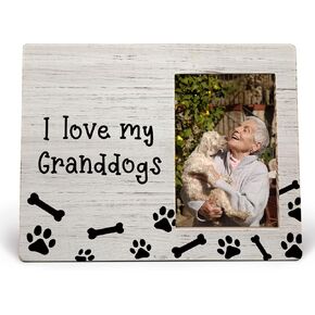 Dog Grandparents Picture Frame, Dog Grandparents Frame, Dog Grandma gifts, Dog Frame for Grandma, Mothers Day Gifts for Dog Grandma, I Love my Granddogs Wood Photo Frame for 4x6 Photos