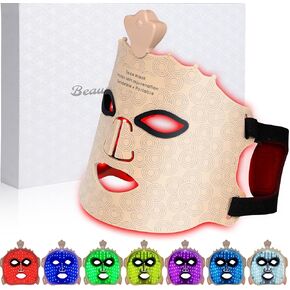 Red Light Therapy Mask for Face Wireless 7 Colors Led Face Mask
