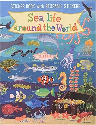 Waypoint Geographic Kids' Animals Around The World Sticker Book, Self-Adhesive Vinyl Stickers, Illustrated Reusable Sticker Book, Informative Educational Tool for Kids, 12.25" L x 8.75" W x 0.25" H in Kuwait