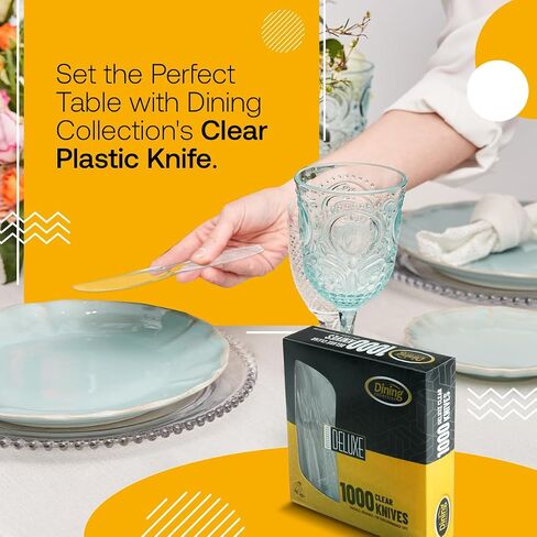 Dining Collection Clear Plastic Forks - 100 Pack – Durable, Recyclable, Disposable Forks – Great for Everyday, Parties & Events in Saudi Arabia
