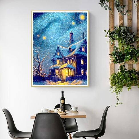 Stalente Diamond Painting Kits for Adults, 5D DIY Diamond Art Kits for Beginners Round Full Drill Diamond Painting for Home Wall Decoration Gift 12×16inch, Flower Hat in Saudi Arabia