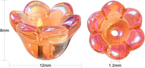 DanLingJewelry 100Pcs Random Color Beautiful Bow Glass Beads Tiny Bowknot Beads for Necklace Bracelet Chain Jewelry Making in Saudi Arabia