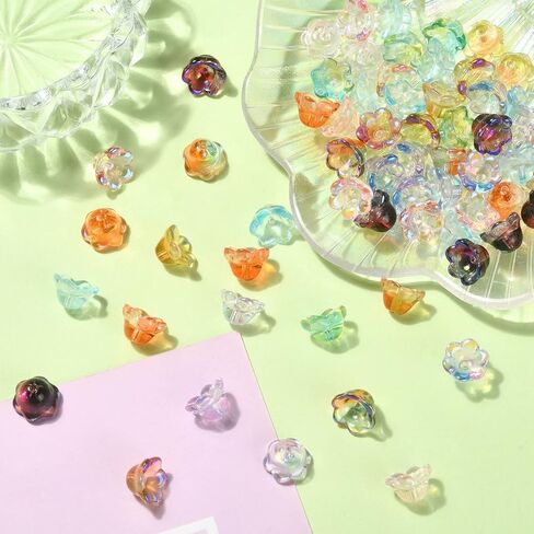 DanLingJewelry 100Pcs Random Color Beautiful Bow Glass Beads Tiny Bowknot Beads for Necklace Bracelet Chain Jewelry Making in Saudi Arabia