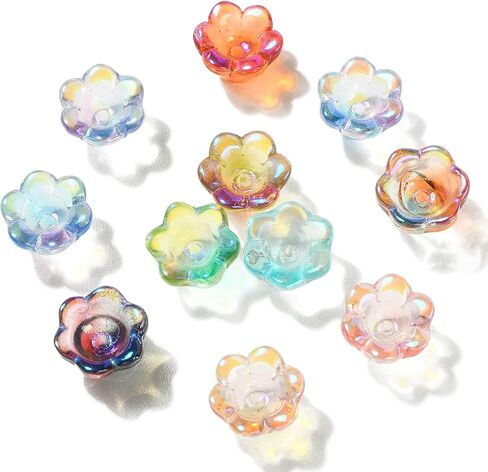 DanLingJewelry 100Pcs Random Color Beautiful Bow Glass Beads Tiny Bowknot Beads for Necklace Bracelet Chain Jewelry Making in Saudi Arabia