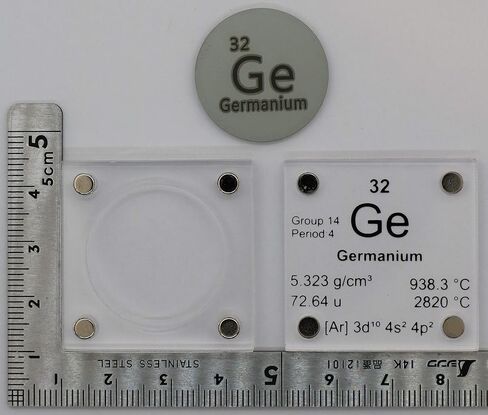 قرص معدني من الجرمانيوم (Ge) مقاس 24.26 مم مع علبة أكريليك للتجميع أو التجارب in Kuwait