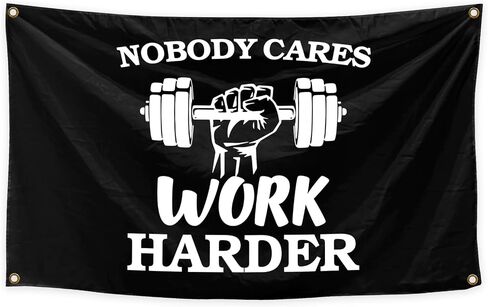 EdWaL Nobody Cares Work Harder Fitness Pattern Tapestry 3X5 Feet Art DecorationTapestry Suitable for Home Decoration Bedroom Living Room Outdoor in Saudi Arabia