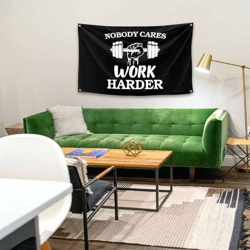 EdWaL Nobody Cares Work Harder Fitness Pattern Tapestry 3X5 Feet Art DecorationTapestry Suitable for Home Decoration Bedroom Living Room Outdoor in Saudi Arabia