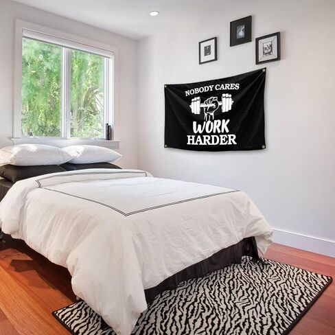 EdWaL Nobody Cares Work Harder Fitness Pattern Tapestry 3X5 Feet Art DecorationTapestry Suitable for Home Decoration Bedroom Living Room Outdoor in Saudi Arabia