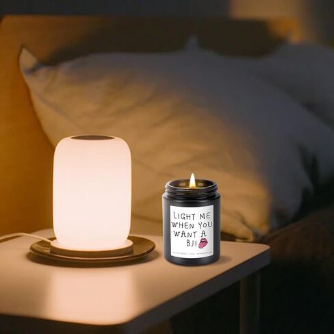 Valentines Day Gifts for Him - Light Me When You Want A BJ Candle, Funny Gifts for Men, Naughty Anniversary Birthday Gifts for Boyfriend Husband Fiance Couples Gift Ideas, Sandalwood Scented Candles in Saudi Arabia
