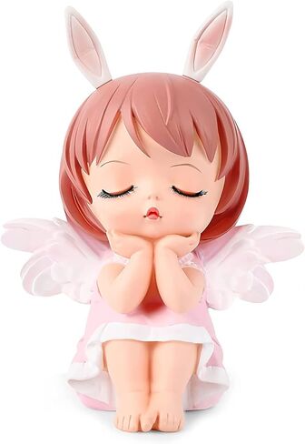 حصالة الخنزير اللطيفة من Blessing Angel للفتيات تمثل هدية فريدة مثالية، أو ديكور غرفة الأطفال، أو تذكار، أو هدية معمودية الطفل، أو حصالة توفير على شكل خنزير للأطفال باللون البنفسجي in Kuwait