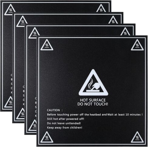4pcs 11.8×11.8inch (300×300mm) Heated Bed Sticker Printing Build Sheets Plate Tape Platform Sticker 3D Printing Build Surface Sheets for Creality CR-10S /CR-10 PLA PETG Filament FDM 3D Printer in Saudi Arabia
