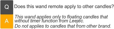 Leejec Wand Remote for Magic Floating Candles, Two Button Wand, for Floating Candles without Timer Function of The Same Brand Only in Saudi Arabia