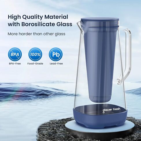 GLACIER FRESH Water Pitcher Filter Replacement for LS Home Dispenser and Pitcher Systems, Reduces Chlorine Taste and Odor, 1 Membrane Micro Filter in Saudi Arabia