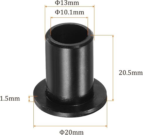 4pcs Nylon Flanged Sleeve Bearings [26mm Bore x 30mm OD x 12mm Length] Nylon Plastic Bushings for Shaft, White in Saudi Arabia