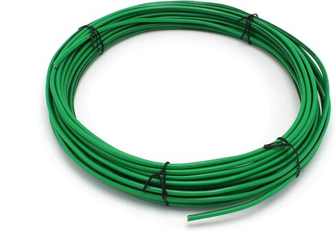 THE CIMPLE CO 10 أقدام (3 أمتار) - سلك نحاس صلب معزول THHN/THWN - 14 AWG، السلك مصنوع في الولايات المتحدة الأمريكية، سكني، تجاري، صناعي، مؤرض، كهربائي مُصنف بـ 600 فولت - باللون الأخضر in Kuwait