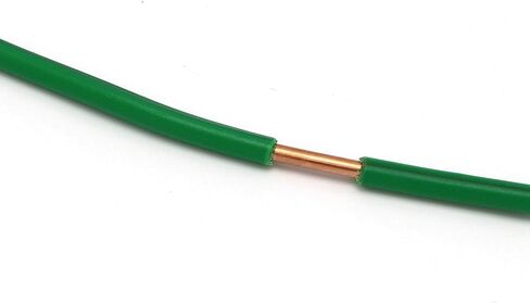 THE CIMPLE CO 10 أقدام (3 أمتار) - سلك نحاس صلب معزول THHN/THWN - 14 AWG، السلك مصنوع في الولايات المتحدة الأمريكية، سكني، تجاري، صناعي، مؤرض، كهربائي مُصنف بـ 600 فولت - باللون الأخضر in Kuwait