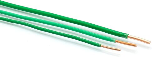 THE CIMPLE CO 10 أقدام (3 أمتار) - سلك نحاس صلب معزول THHN/THWN - 14 AWG، السلك مصنوع في الولايات المتحدة الأمريكية، سكني، تجاري، صناعي، مؤرض، كهربائي مُصنف بـ 600 فولت - باللون الأخضر in Kuwait