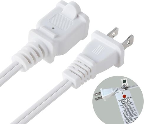 VSEER 2 Prong Extension Cord US AC 2-Prong Male and Female Power Cable SPT2 16AWG 13A/125V, USA Outlet Saver Power Extension Cord Cable for NEMA 5-15P to NEMA 5-15R 3FT in Kuwait