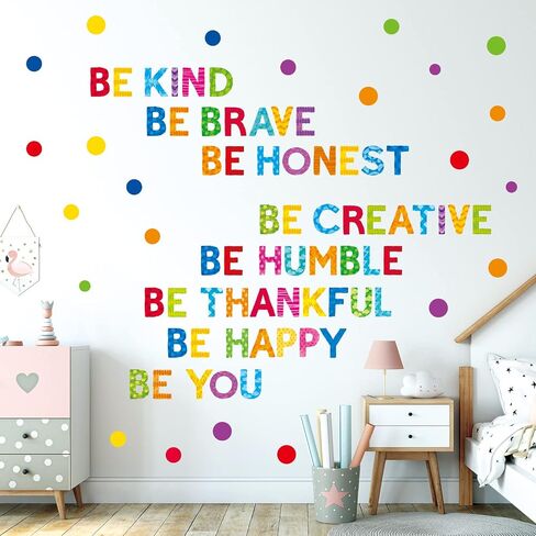 DECOWALL SG-2204 Be Kind ملصقات جدارية للأطفال قابلة للإزالة، لوحات جدارية ملهمة لغرف الأطفال، كلمات مقتبسة، نافذة غرفة المدرسة، حمام غرفة اللعب، ديكورات مكتب الممرضة، تحفيزية in Saudi Arabia