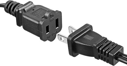 VSEER 2 Prong Extension Cord US AC 2-Prong Male and Female Power Cable SPT2 16AWG 13A/125V, USA Outlet Saver Power Extension Cord Cable for NEMA 5-15P to NEMA 5-15R 3FT in Kuwait