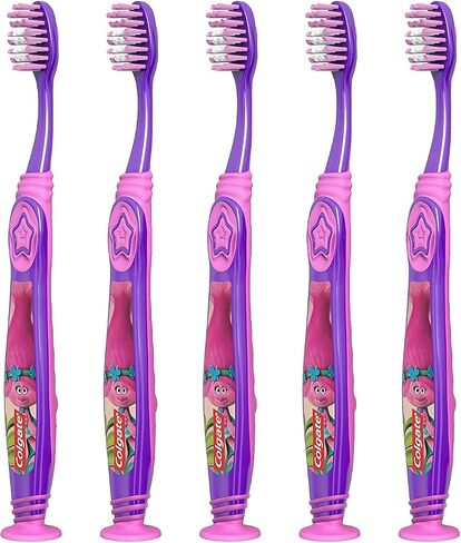 Colgate Pokémon Toothbrush with Suction Cup, for Chiildren 5+ Years Old, Extra Soft (Colors & Characters Vary) - 1 Count in Saudi Arabia