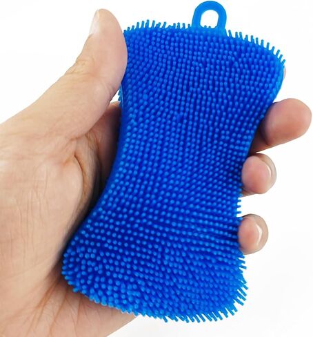 18 قطعة من إسفنجة غسيل الأطباق السيليكون من GXXMEI، إسفنجة تنظيف الأطباق قابلة لإعادة الاستخدام، إسفنجة أطباق سيليكون متعددة الأغراض غير لاصقة للأطباق والفواكه والخضروات (متعددة الألوان) in Kuwait