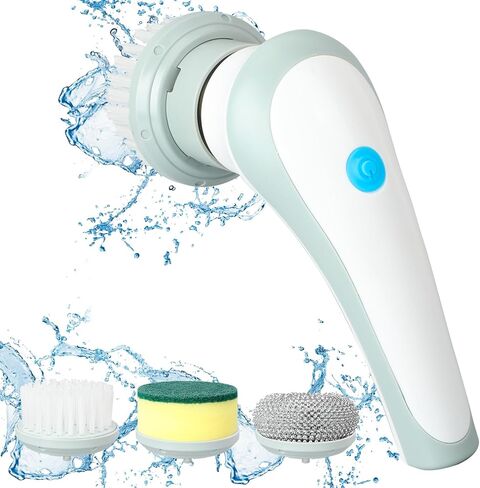 Electric Cleaning Spin Scrubber with 3 Brush Heads - Cordless Rechargeable Power Scrubber for Effortless Household Cleaning in Kuwait