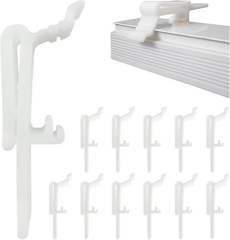 Amazing Drapery Hardware Vertical Blinds Valance Clips - Dust Cover Holder Bracket - Clear, UV Stable, Fits 1 1/2" and 1 9/16" Wide Headrails - 4 Pack in Saudi Arabia