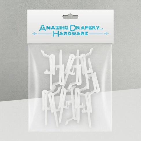 Amazing Drapery Hardware Vertical Blinds Valance Clips - Dust Cover Holder Bracket - Clear, UV Stable, Fits 1 1/2" and 1 9/16" Wide Headrails - 4 Pack in Saudi Arabia
