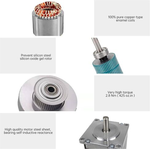 17HS8401 Nema17 Stepper Motor, 48mm 1.8A 1.8degree 78oz-in,2-Phase High Torque Hybrid CNC Stepper Motor,42x42x48mm,4-Lead Wire for 3D Printer,CNC Machine,Robot,CNC Router XYZ Axis in Saudi Arabia