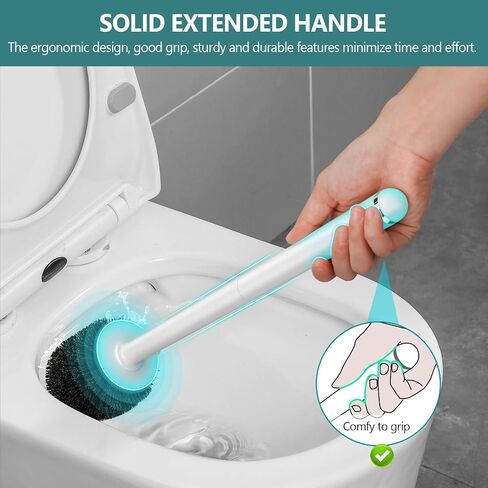 Toilet Brush and Holder Set, Toilet Bowl Brush with Long Handle, Easy to Assemble of Compact Toilet Scrubber, Gold Toilet Brush Set with No Leaks Have Vent, A Stylish Bathroom Accessories. U in Saudi Arabia