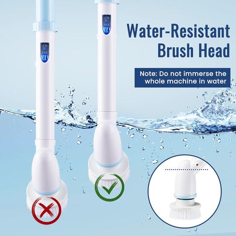 Electric Spin Scrubber, Vuitte Cordless Cleaning Brush with Adjustable Extension Arm 4 Replaceable Cleaning Heads, Power Shower Scrubber for Bathroom, Tub, Tile, Floor in Saudi Arabia
