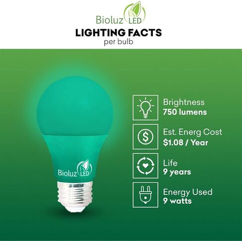 Bioluz LED Yellow Light Bulbs 60W Replacement Non-Dimmable A19 LED Bulbs 4-Pack in Kuwait